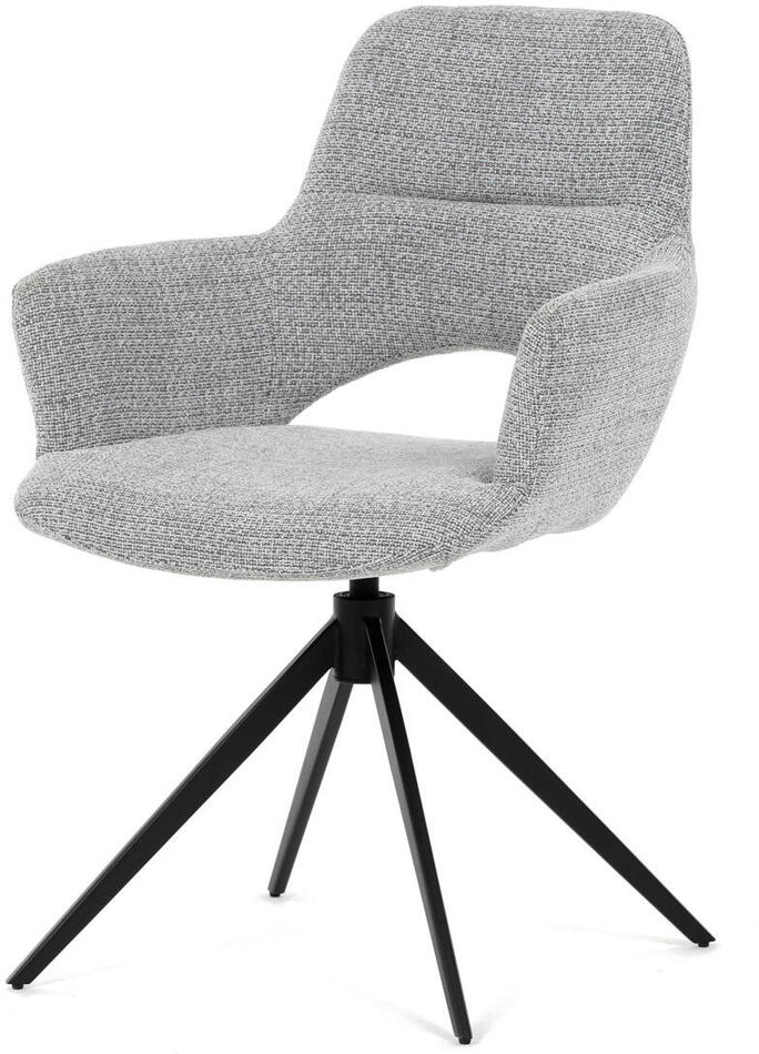 Jídelní židle otočná 360°, šedá, látka, DCH-D1320 GREY2 Autronic