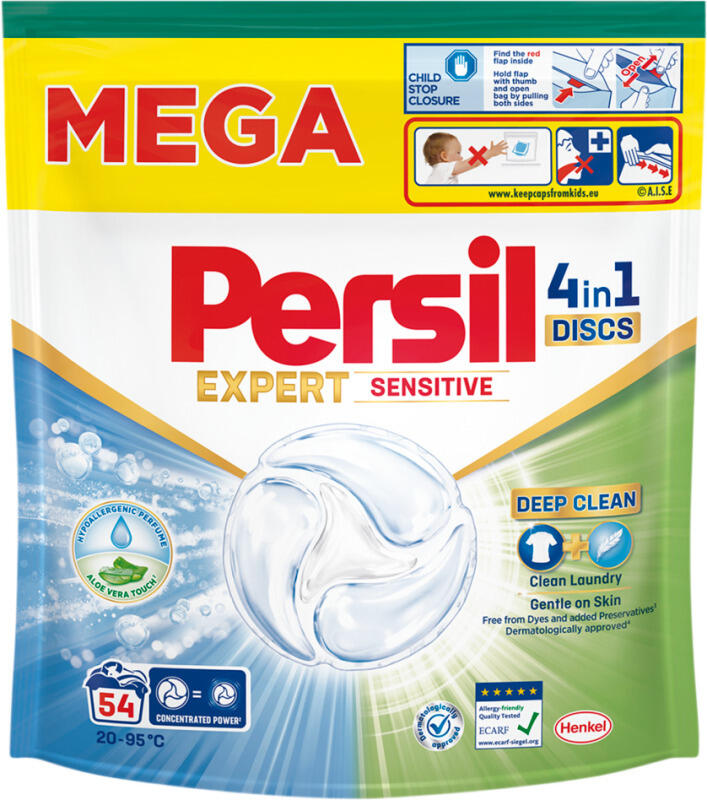 Persil Discs 4in1 prací prostředek Deep Clean Expert Sensitive 54 dávek