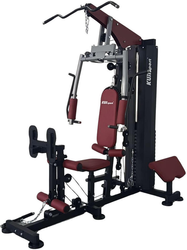 Posilovací věž KUBIsport HG4500K s tricepsovým lanem a leg pressem