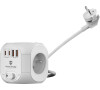 Síťový adaptér Viking AC CUBE PD30/Output: 4xAC, 2xUSB-A, 2xUSB-C/výkon až 3500W/ ON/OFF tlačítko (VACCUBEPD30)