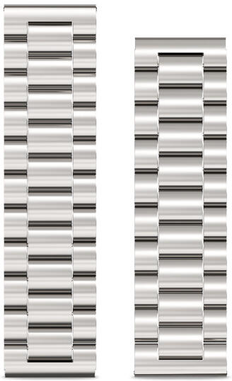 Řemínek celokovový ALIGATOR 22mm, titanový