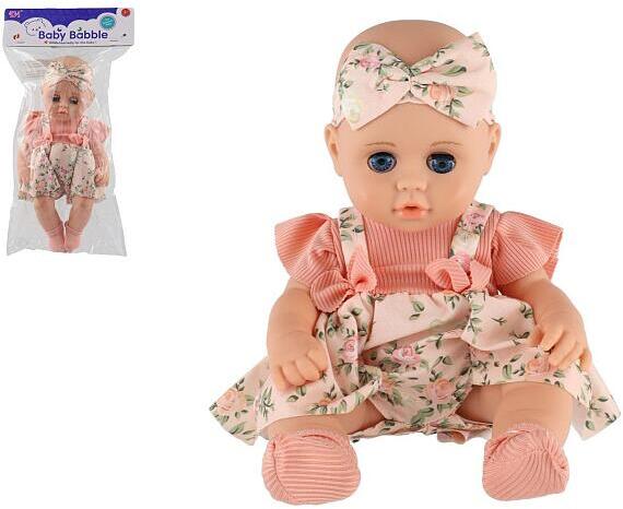 Teddies Panenka miminko mrkací plast 30cm pevné tělo v sáčku