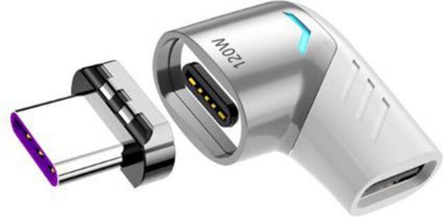 120W USB-C Magnetický nabíjecí adaptér pro smartphony / tablety (White)