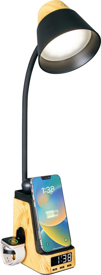 LED stolní lampička IMMAX IDEAL 09000L, světlé dřevo/černá