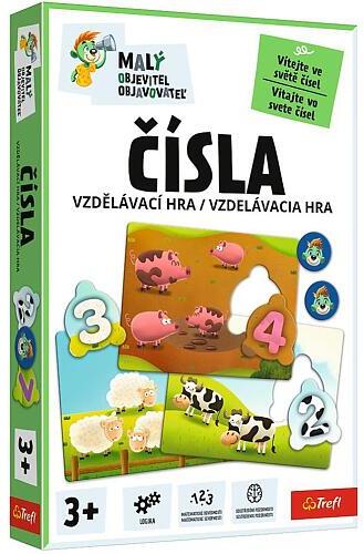 TREFL Malý objevitel Čísla vzdělávací společenská hra v krabici 19x29x4cm