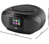 Radiopřijímač DAB+/CD JVC RD-E664B-DAB, černý