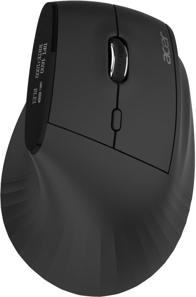 Acer Smart Fit/Vertikální/Optická/Pro praváky/8 000 DPI/USB+BT/Černá (HP.EXPBG.020)