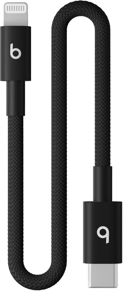 Apple beats USB-C/Lightning Woven Cable(20cm)-Bolt Black (MEQM4EE/A)