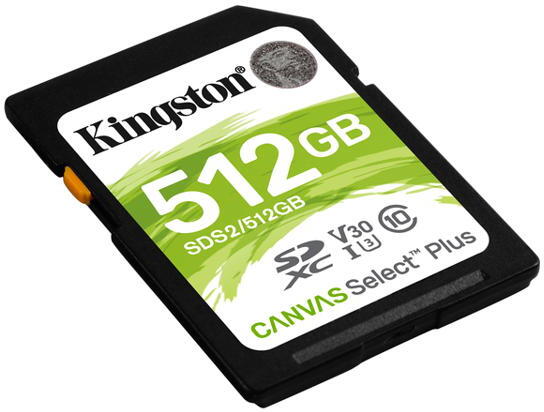 KINGSTON 512GB SDXC 150MB/s Read, UHS-I Speed Class, U3, V30 Gen3 (SDS3/512GB)