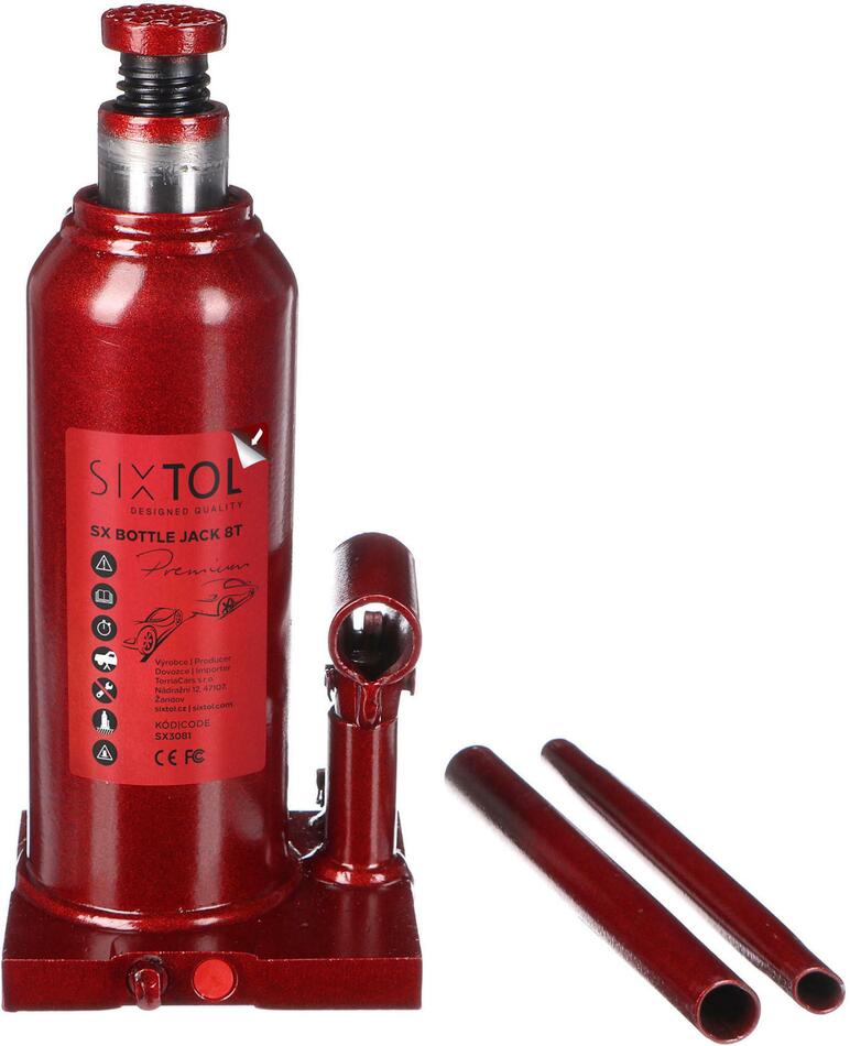 Hydraulický zvedák panenka SX BOTTLE JACK PREMIUM 8T - BEZ KRABICE SIXTOL