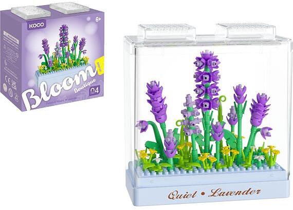 Stavebnice mini KOCO Levandule plast 239ks v krabičce 11x12x5cm