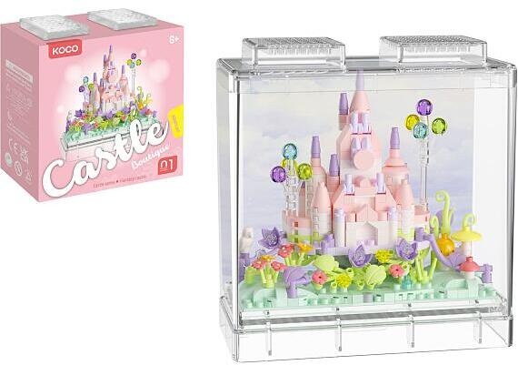 Stavebnice mini KOCO Letní hrad plast 412ks v krabičce 11x12x5cm
