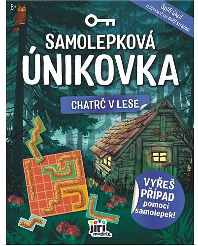 Jiri Models Samolepková únikovka Chatrč v lese 20x26cm CZ verze