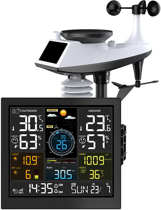 Profesionální smart WIFI meteostanice Solight TE93WiFi