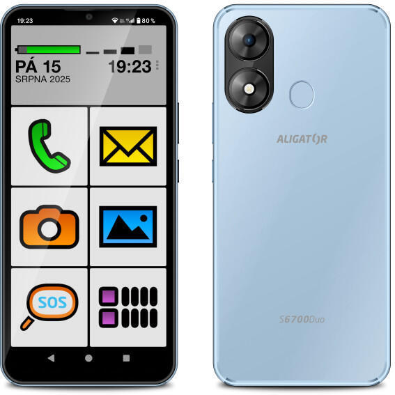 Mobilní telefon Aligator S6700 Senior Blue