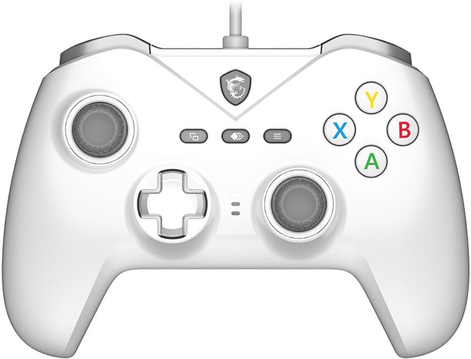 MSI gamepad FORCE GC200 WHITE/ drátový/ USB/ pro PC, Android/ bílý (S10-04G0120-EC4)