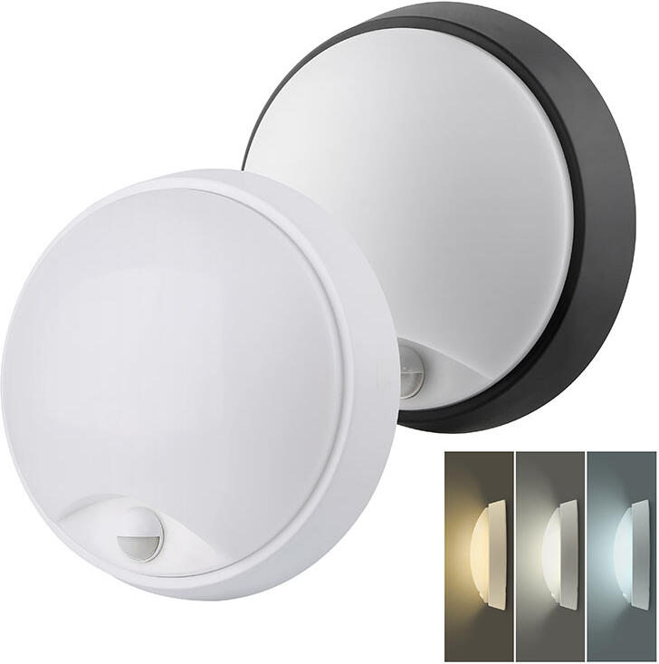 LED venkovní osvětlení Solight WO780-2 se senzorem, 22cm, 2v1 - bílý a černý kryt