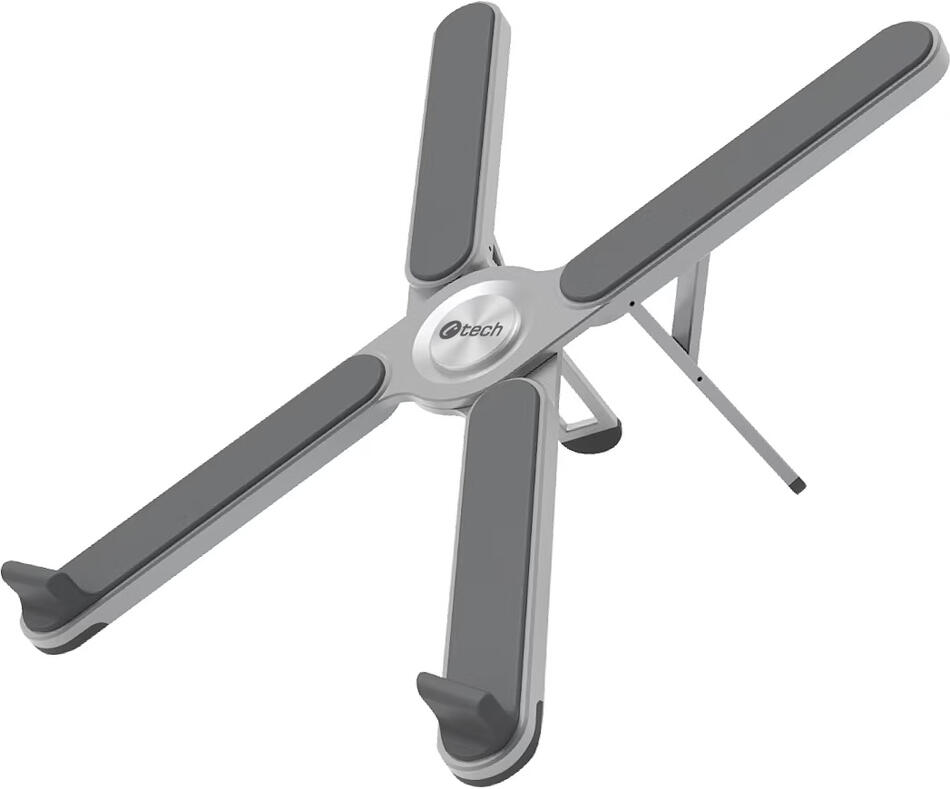 Stojan na notebook C-TECH Quallis NTS-100, do 15.6", stavitelný, skládací, hliníkový