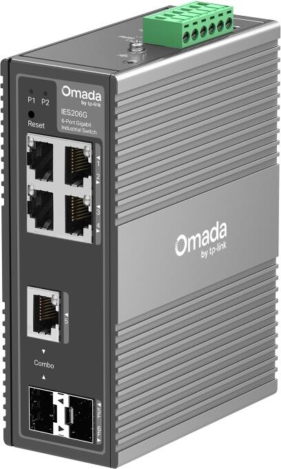 TP-Link OMADA průmyslový switch IES206G (4xGbE,1xGbE/SFPcombo,1xSFP,DIN,IP40,fanless)