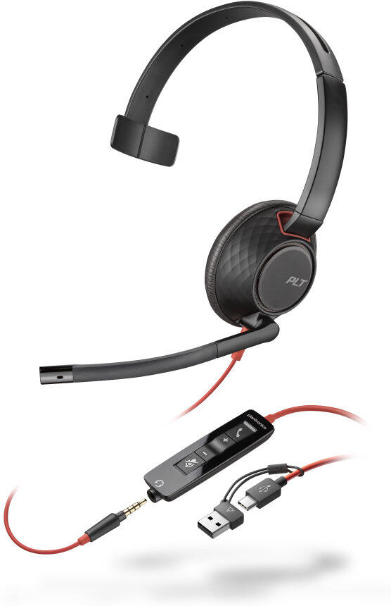 HP Poly BW 5210 náhlavní souprava Mono USB-C +USB-C/A + 3,5 mm jack (8X230AA)