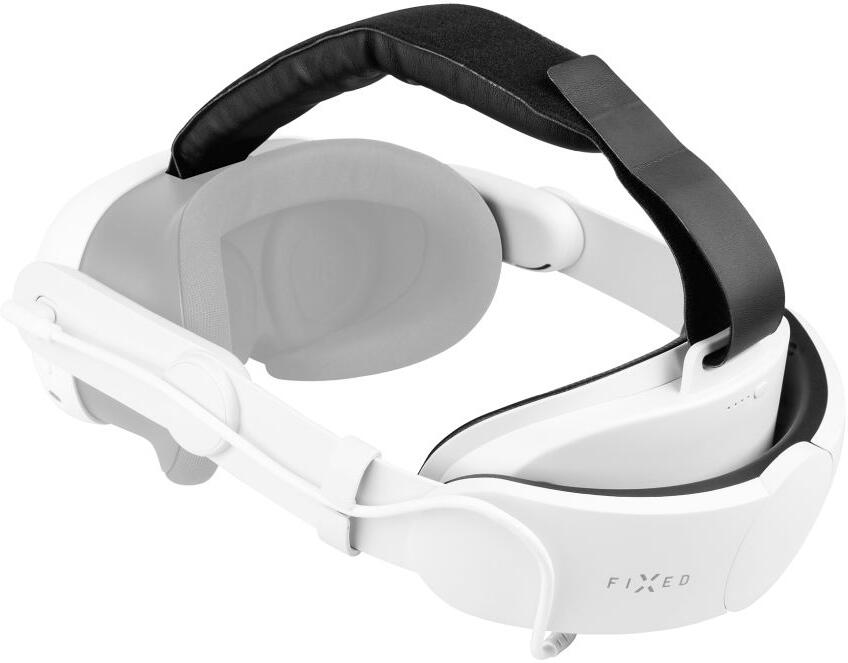Náhlavní popruh s baterií FIXED VR Power Headstrap pro Meta Quest 3/3S, 6 000 mAh, bílý