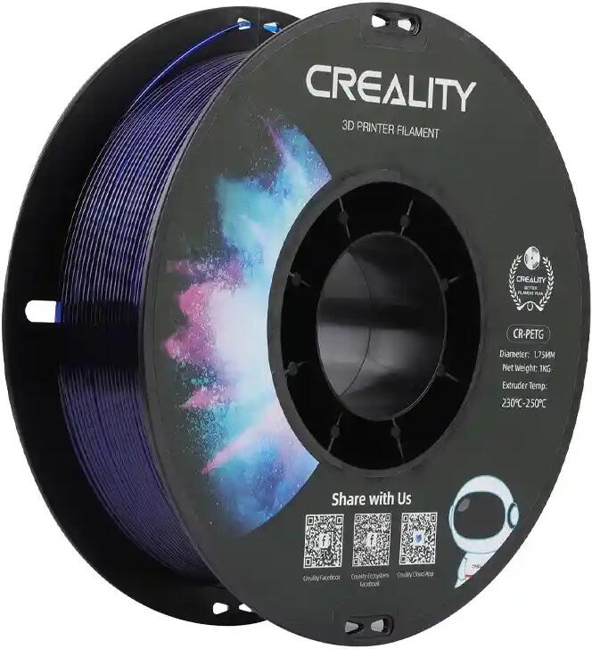 CR-PETG Filament Creality (Transparentní modrá)