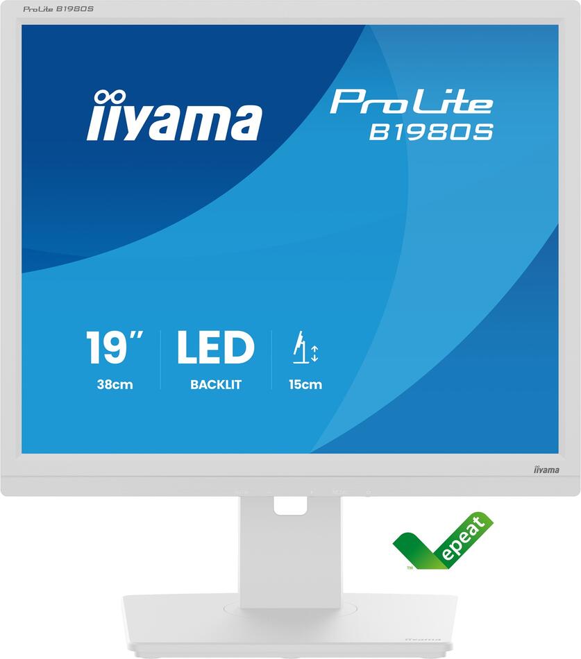 IIYAMA ProLite / B1980S-W1 / 19" / TN / 1280x1024 / 75Hz / 3ms / White / 3R
