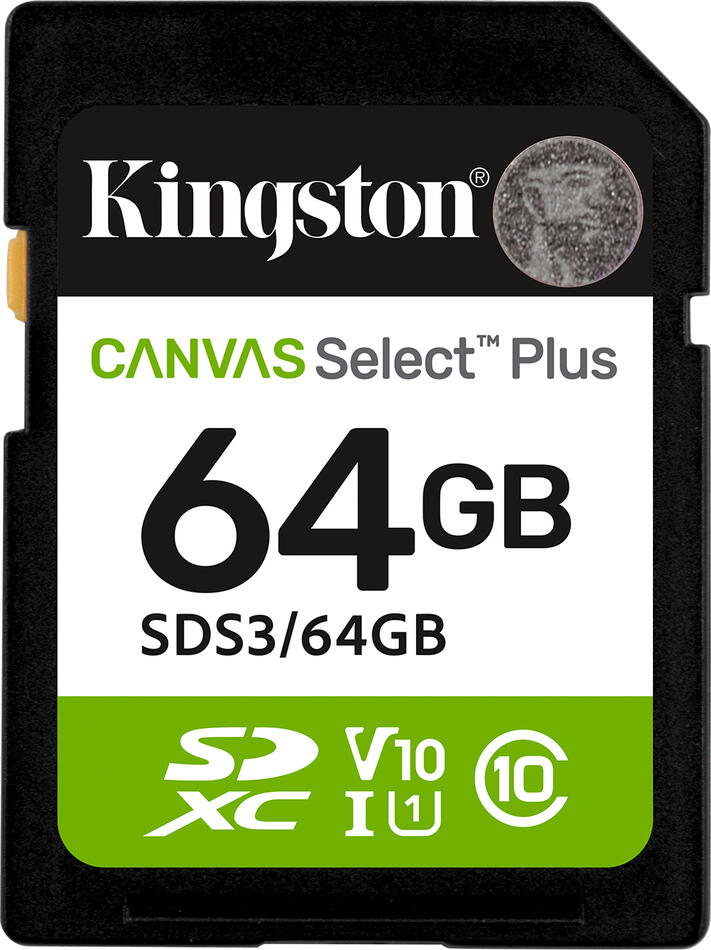 Kingston Canvas Select Plus/SDXC/64GB/UHS-I U1 / Class 10 (SDS3/64GB)