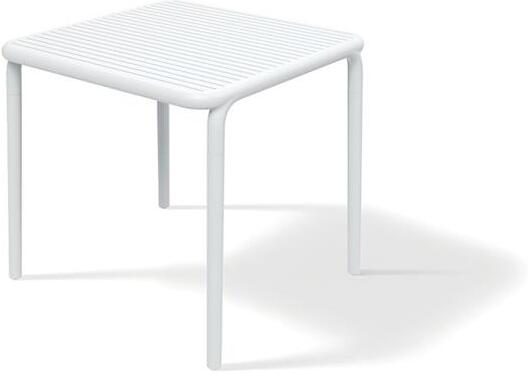 Stůl zahradní BRENE 795x795x755mm - bílá FERNE