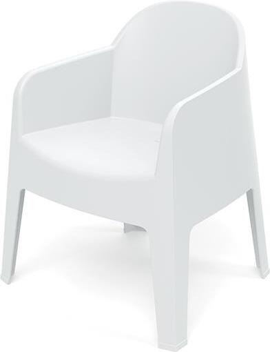 Židle zahradní MILANE 680x600x805mm - bílá FERNE