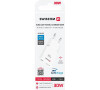 SWISSTEN TENKÝ SÍŤOVÝ ADAPTÉR GaN USB-C + USB-A 30W BÍLÝ