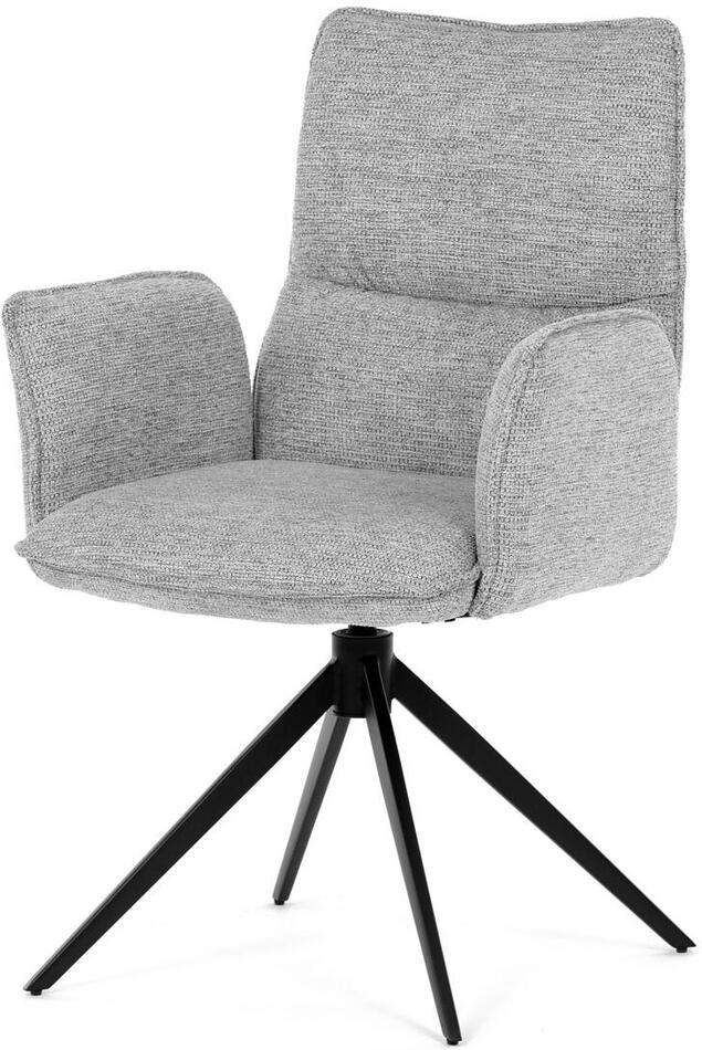 Jídelní židle otočná 360°, šedá, látka, DCH-D1328 SIL2 Autronic