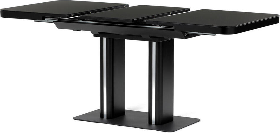 Jídelní stůl rozkládací 120-160x80 cm, mdf, černá, HT-D1926 BK Autronic