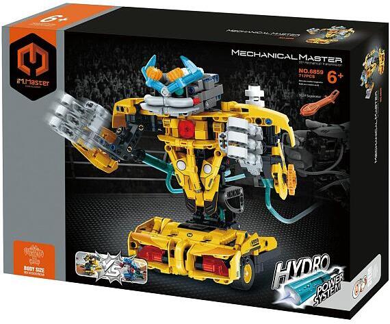 Stavebnice iM.MASTER hydraulický bojový robot plast 717 dílků v krabici 35x27x7cm