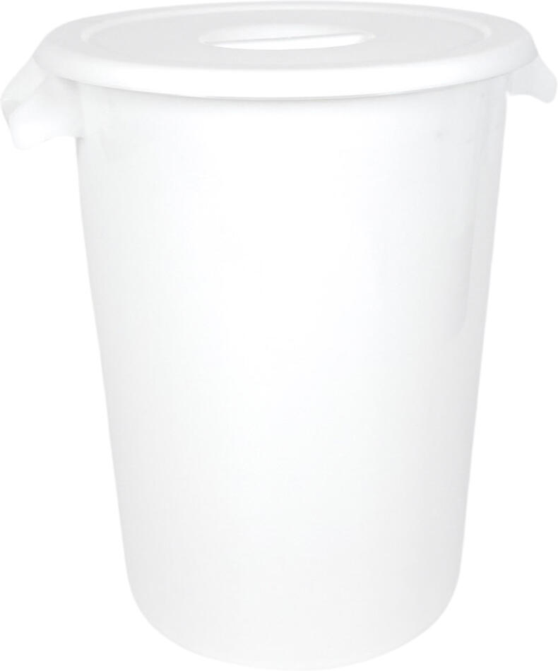 Odpadkový koš DENOX INDUSTRIAL, 100 L, bílý