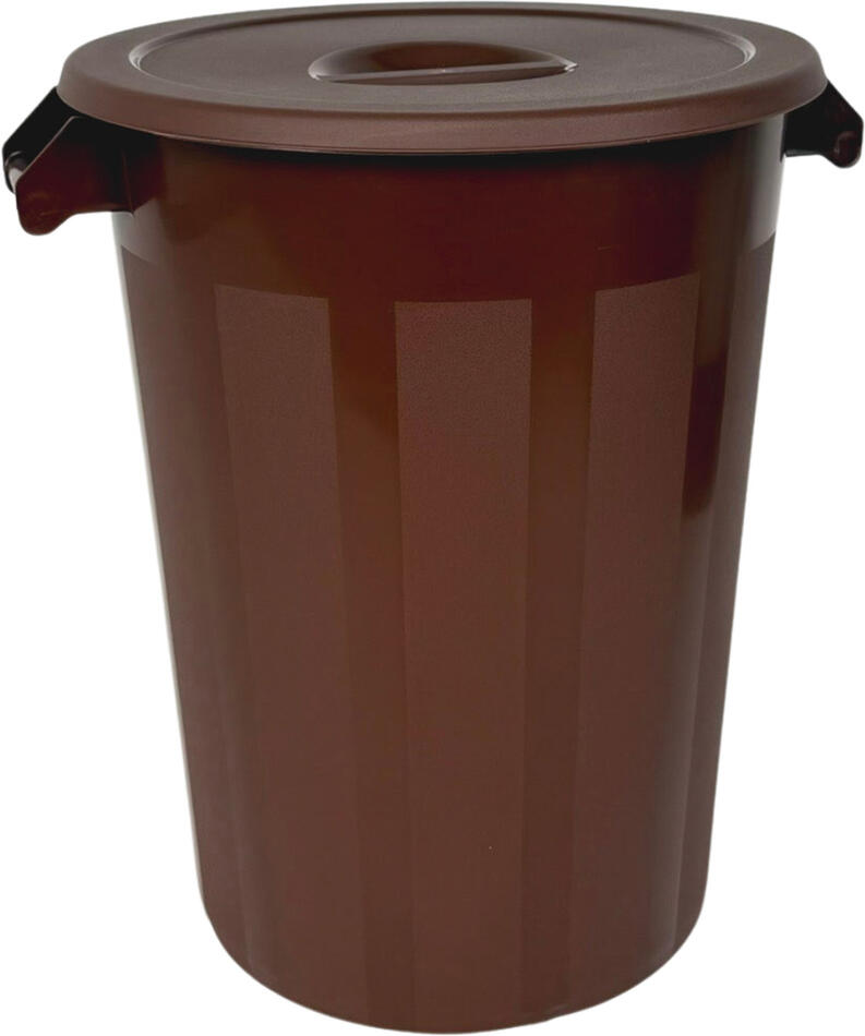 Odpadkový koš DENOX INDUSTRIAL, 100 L, hnědý