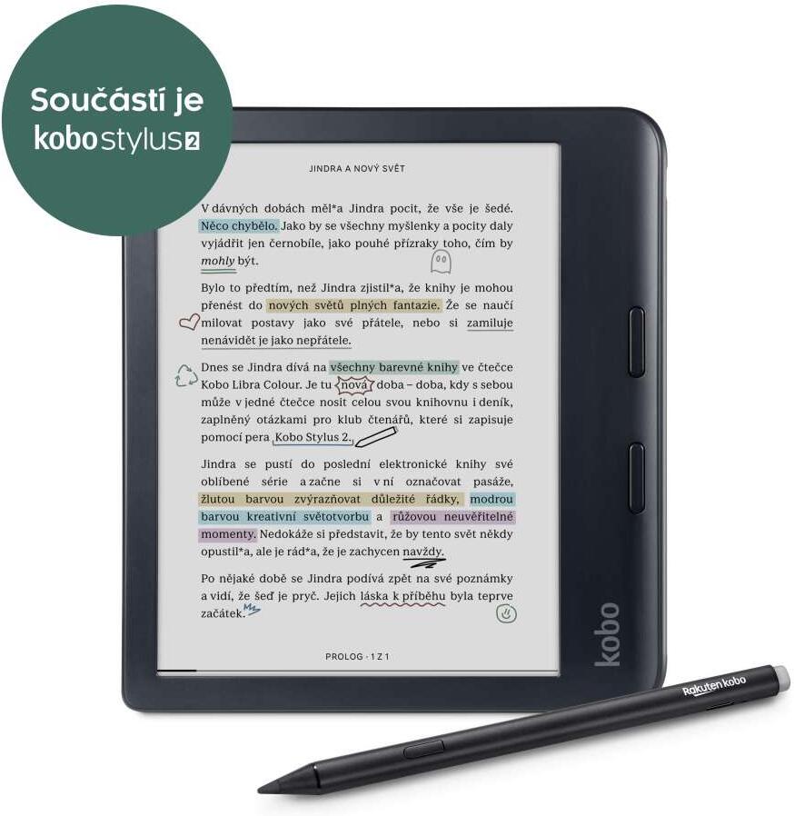 Rakuten Kobo Libra Colour Black & stylus bundle