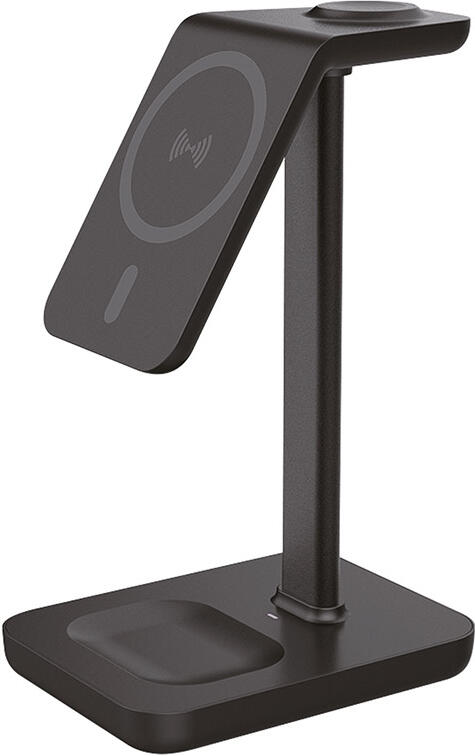 Solight stolní nabíječka 3v1, Qi2, MagSafe kompatibilní