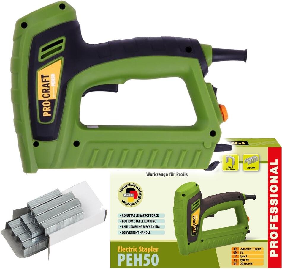Elektrická sponkovačka Procraft PEH50 / PEH50