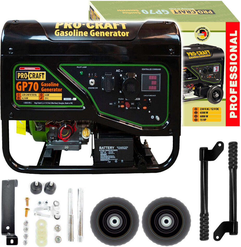 Procraft elektrocentrála benzínová mod.GP70 / GP70