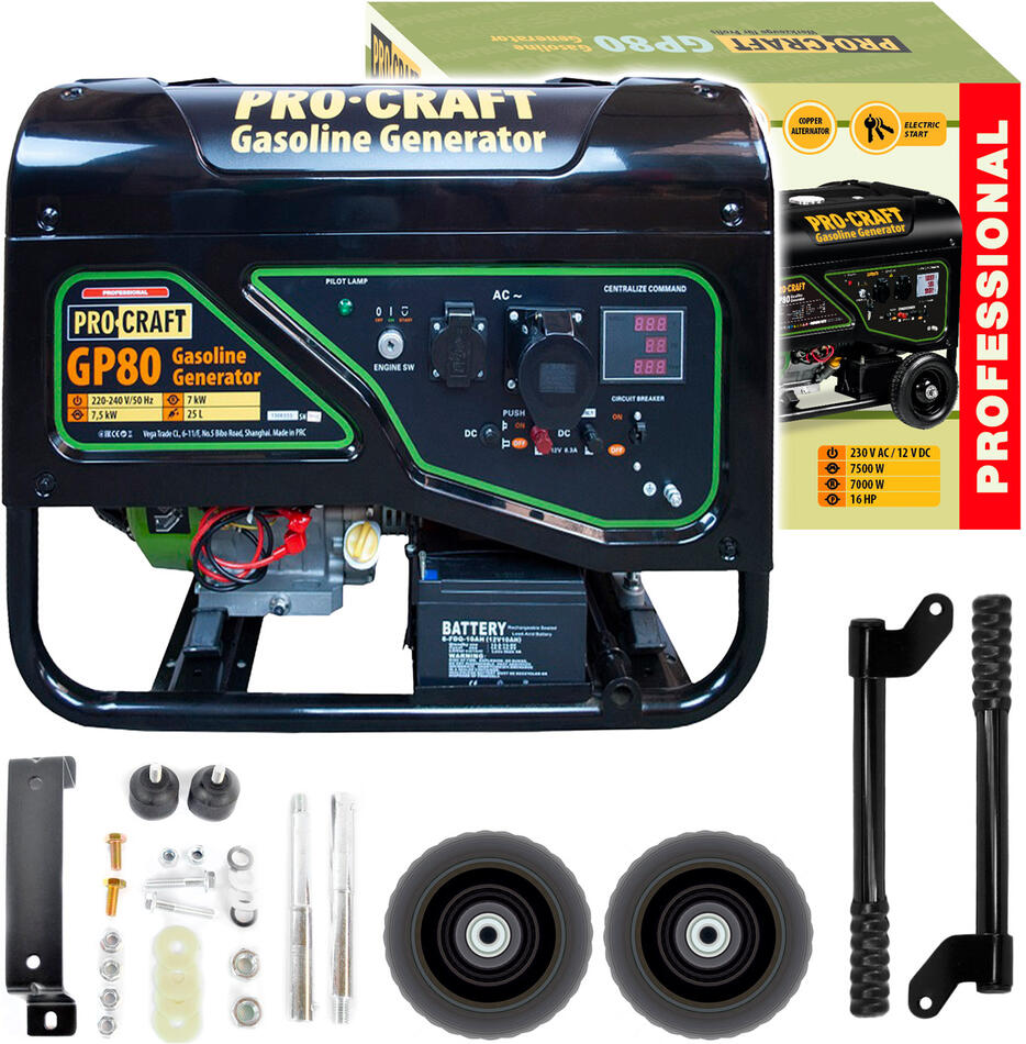 Procraft elektrocentrála benzínová mod.GP80 / GP80