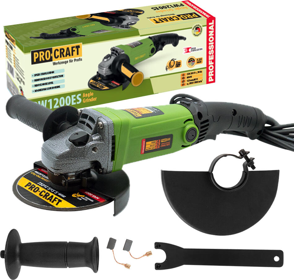 Úhlová bruska Procraft PW1200ES, 125mm / PW1200ES