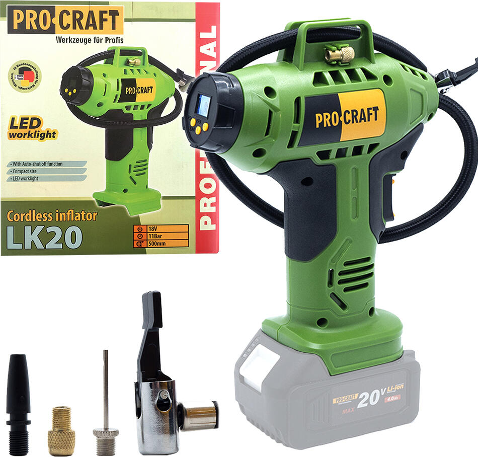 Aku kompresor Procraft LK20 (bez baterie a nabíječky) / LK20