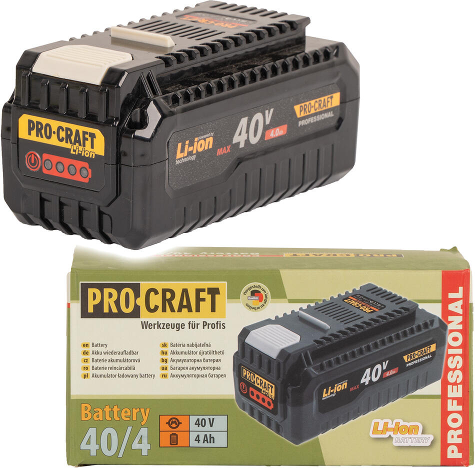Baterie akumulátorová 40V Li-ion, 4000mAh Procraft 40/4 / 40/4