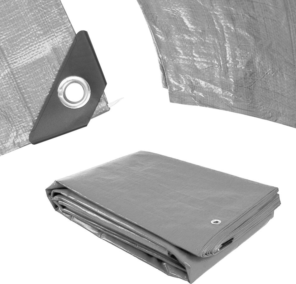 Plachta Procraft ST2x2 200g/m2 nepromokavá s oky 2x2 m stříbrná / ST2x2