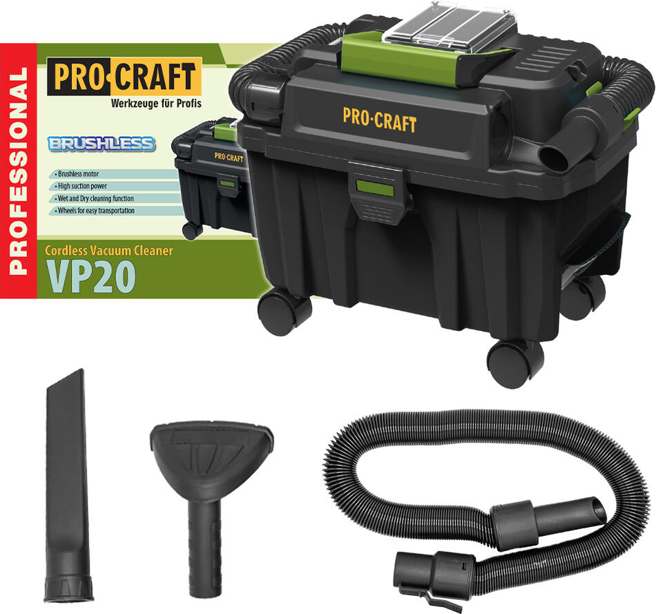 Průmyslový vysavač aku Procraft VP20 / VP20