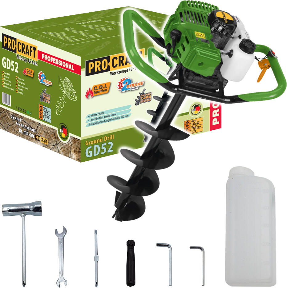 Zemní, půdní vrták Procraft GD52 / GD52