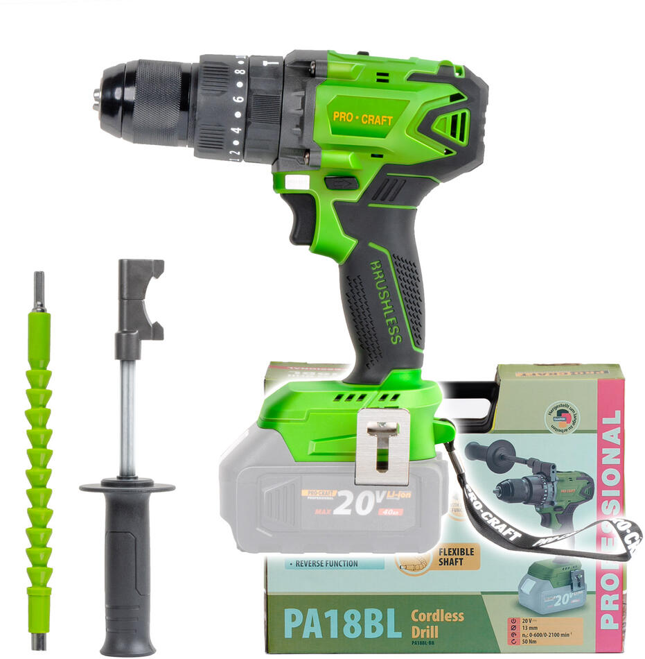Aku vrtací šroubovák s příklepem Procraft PA18BLbb / PA18BL-BB