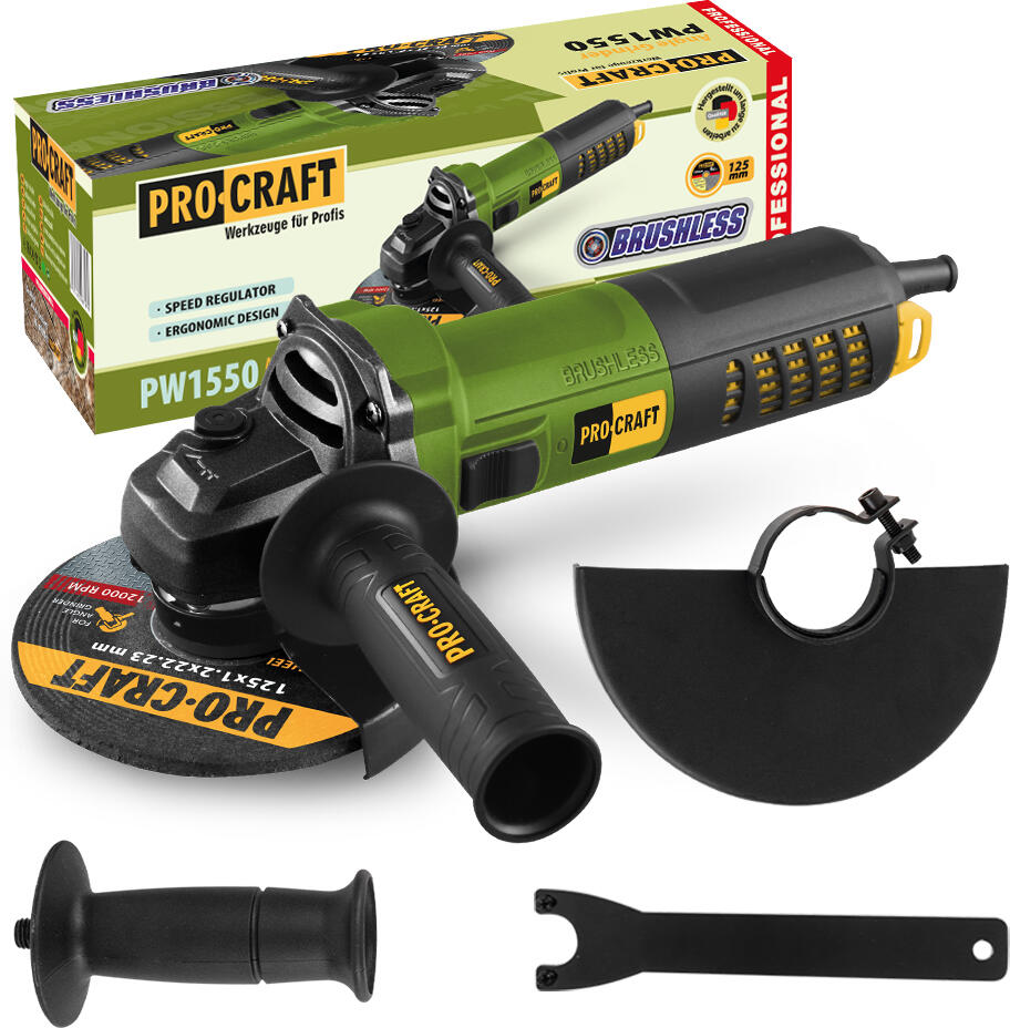 Bruska úhlová Procraft PW1550, 125mm / PW1550