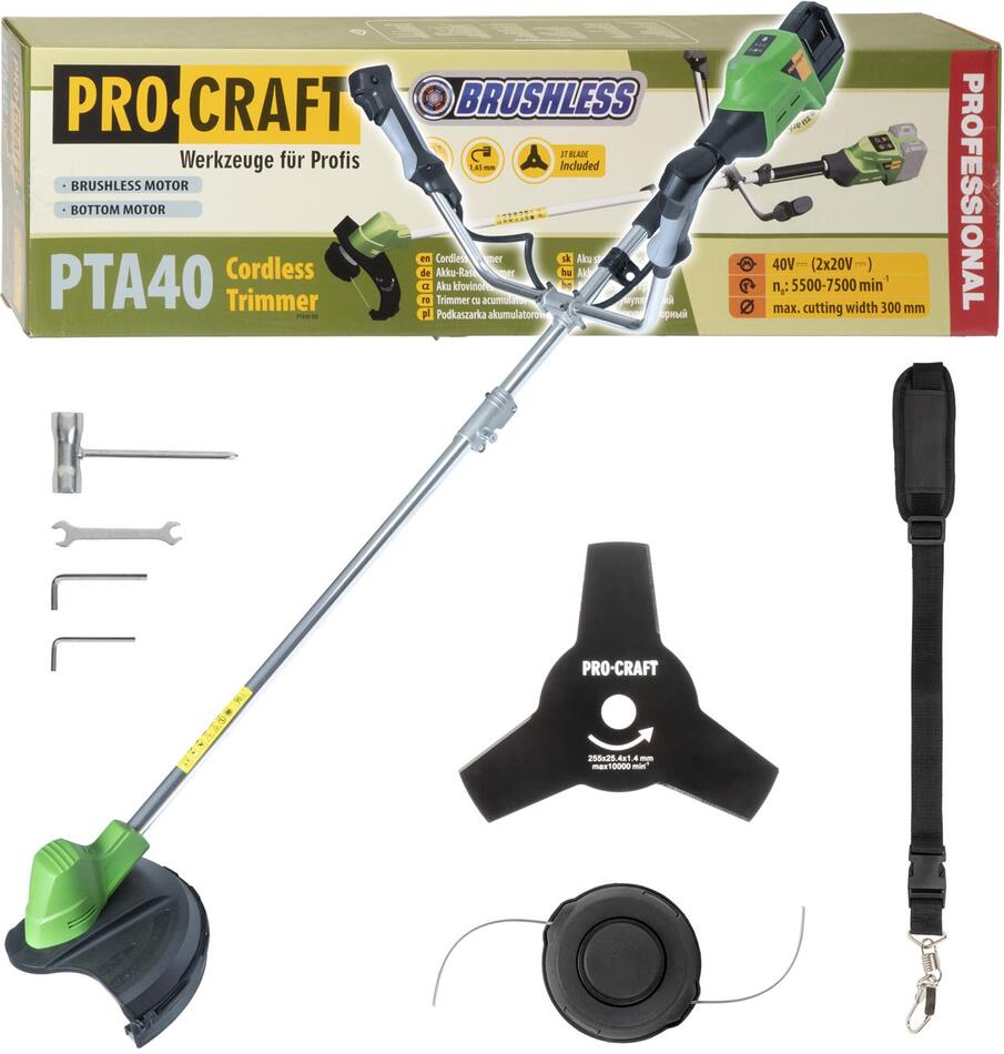 Aku křovinořez Procraft PTA40 (bez baterie a nabíječky) / PTA40